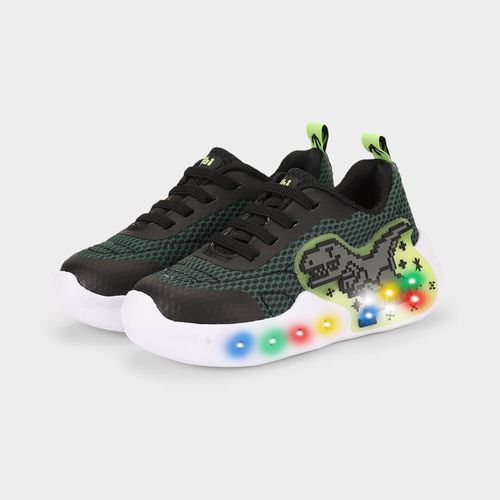 Tênis Infantil Bibi Fun Light Verde de Dinossauro 1275010