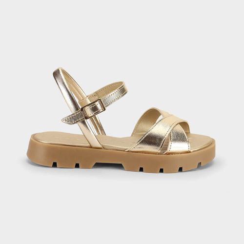 Sandália Infantil Bibi Plataforma 2.0 Dourada
