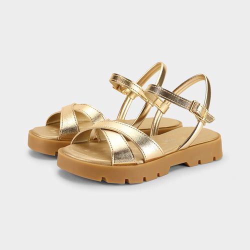 Sandália Infantil Bibi Plataforma 2.0 Dourada