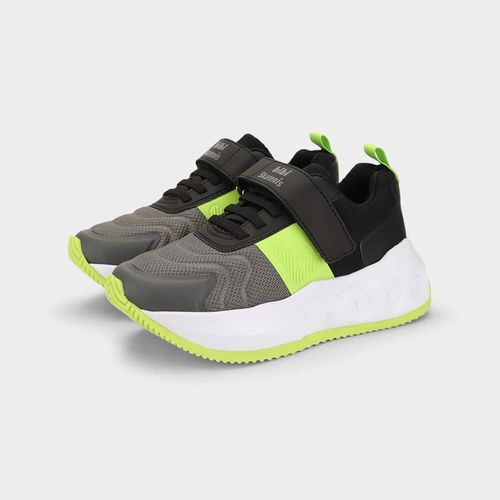 Tênis Infantil de Rodinhas Bibi Skatenis Cinza e Verde