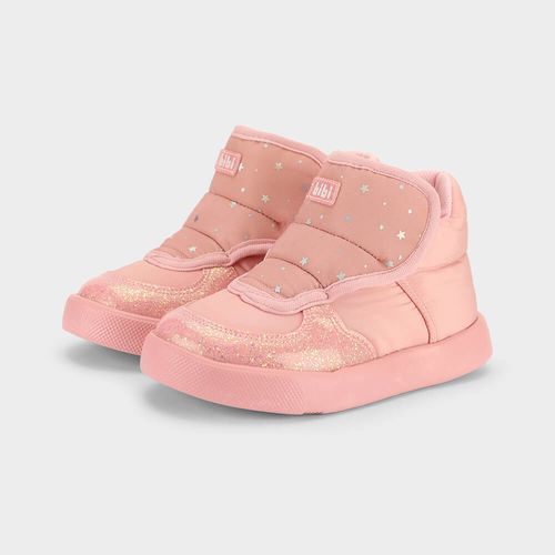 Bota Infantil Bibi Agility Mini II Drop Rosa Estrelada
