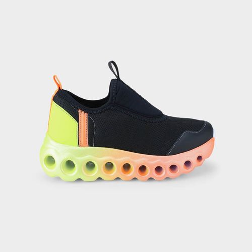 Tênis Infantil Bibi Roller Sport Preto com Laranja