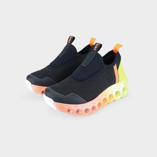 Tênis Infantil Bibi Roller Sport Preto com Laranja