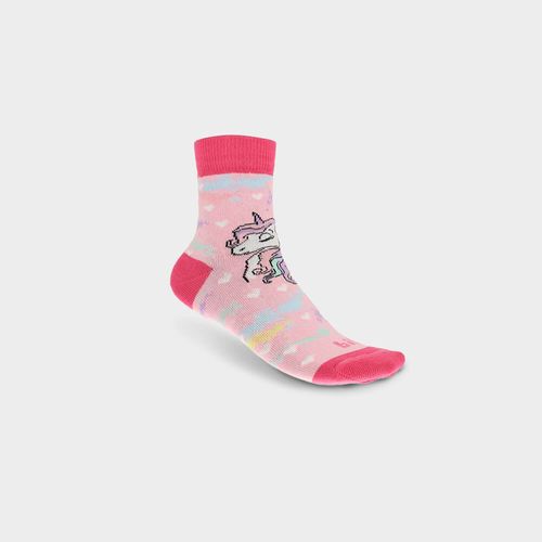 Meia Infantil Bibi Mini Rosa de Unicórnio