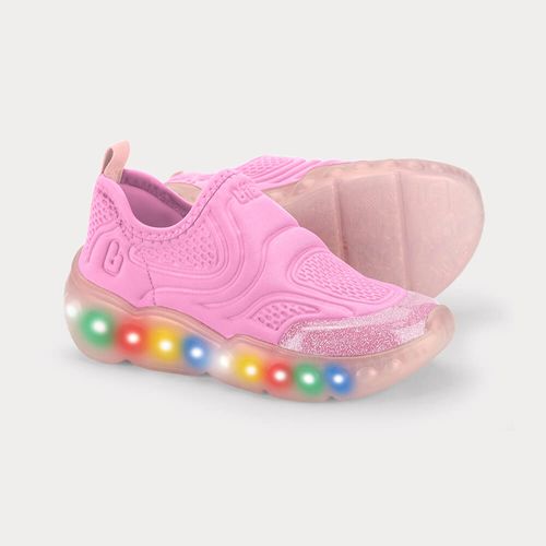 Tênis Infantil de Luz Bibi Roller Celebration 3.0 Rosa