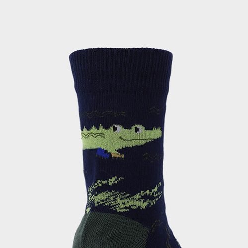 Meia Infantil Bibi Kids III Azul de Jacaré
