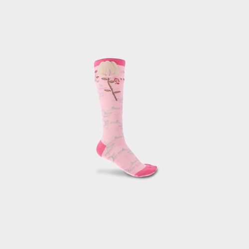 Meia Infantil Bibi Mini Rosa de Flor