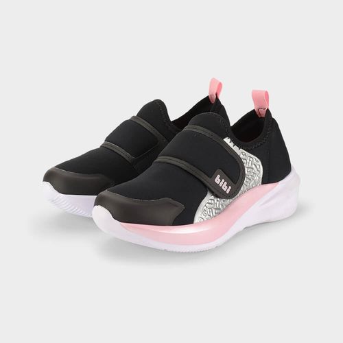 Tênis Infantil Bibi Volt Preto com Rosa