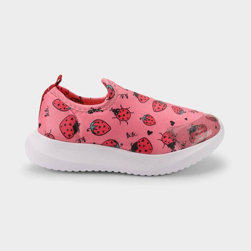 Tênis Infantil Bibi Flash Rosa de Morangos