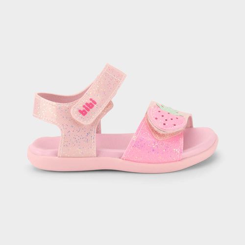 Sandália Infantil Bibi Baby Soft II Rosa de Morango