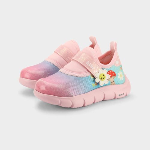 Tênis Infantil Bibi Energy Baby 2.0 Rosa com Flores