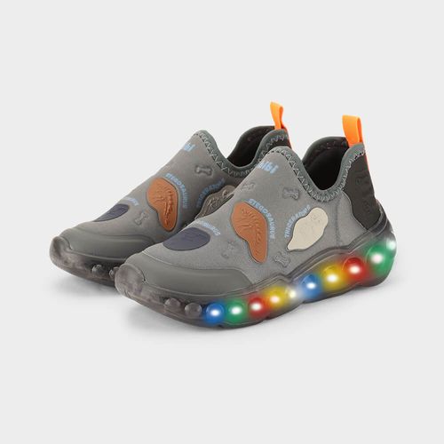 Tênis Infantil Bibi Roller Celebration 3.0 Cinza de Dinossauros