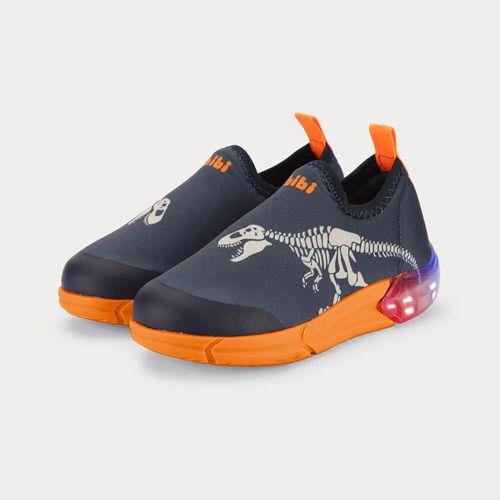 Tênis Infantil Bibi Space Azul de Dinossauro