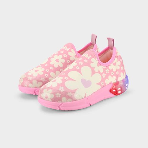 Tênis Infantil Bibi Space Rosa de Flores