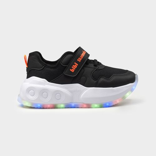 Tênis de Rodinhas com LED Infantil Bibi Skatenis Light 3.0 Preto