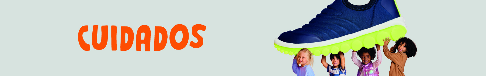 Uma garota sorrindo e escrito Cuidados à esquerda